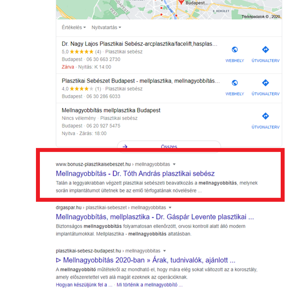 SEO esettanulmány egészségügyi keresőoptimalizálás témában 
